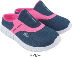 レディース サンダル サボサンダル バブーシュ クロッグサンダル 軽量 軽い スポーツ 春 夏 母の日 ボディワイルド BODY WILD tabwl5502 ネイビー M（23.5～24.0cm）