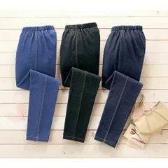 ☆ ６５ ☆ 3Lサイズ ☆ デニムレギンスパンツ３色組 レギンスパンツ デニム 3色組 レディース レギパン パンツ ズボン レギンス 長ズボン レディ－スパンツ カジュアルパンツ ロングパンツ ストレッチ 3色 セット カジュアル 上品 女性 女性用 大人