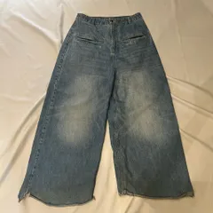 FAX COPY EXPRESS ファックスコピーエクスプレス Wide Leg Jeans ワイドデニムパンツ インディゴ sizeXL 【代官山A07】