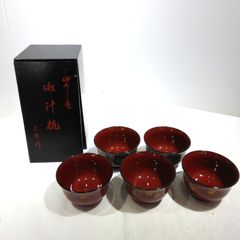 佐渡塗 汁椀 漆器 5客 木箱入り 漆塗り 磨き椀 和食器 日本製 A365
