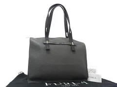 ■極美品■ FURLA フルラ ジョーヴェ レザー ハンドバッグ トート ショルダー 肩掛け レディース メンズ グレー系 FT0385
