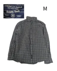 韓国製AMERICAN EAGLE OUTFITTERS 長袖チェックシャツ　М   OR00108