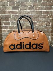 希少 レア adidas アディダス 70s ヴィンテージ ビンテージ 茶 ブラウン ボストンバッグ カバン バッグ