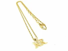 ■美品■ NINA RICCI ニナリッチ ラインストーン ネックレス ペンダント アクセサリー レディース ゴールド系×シルバー系 DE5269