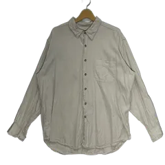 III STATE 長袖 シャツ ボタンダウン オーバーサイズ ビッグシルエット CHINA製 XLサイズ ベージュ