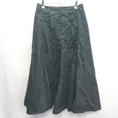 ◇ Uniqlo U ロング丈 フレア スカート サイズ7-M ブラック レディース E  【1407180044166】