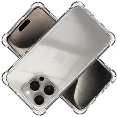 iPhone 15 Pro ケース TPU 保護ケース カバー背面 いpほね クリア ソフト 透明 ンプロテクター ?シェル【耐衝撃 エアバッグ 滑り止め すり傷防止 薄型 軽量 スリム 携帯便利】 1