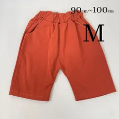 ap3737 KIDS キッズ ハーフパンツ M 90~100 90cm~100cm相当 オレンジ 赤茶 シンプル ウエストゴム 薄手 合わせやすい 動きやすい