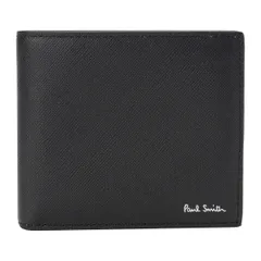 新品 ポールスミス PAUL SMITH 2つ折り財布 BILLFOLD AND COIN WALLET ブラック