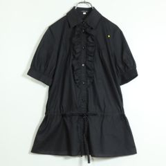 【新品タグ付き】ギャラリービスコンティ★半袖カットソー　ビジューリボン　透け感のある異素材ミックス　サイズ2 黒系 z12439 GALLERY VISCONTI - 【新品タグ付き】ギャラリービスコンティ