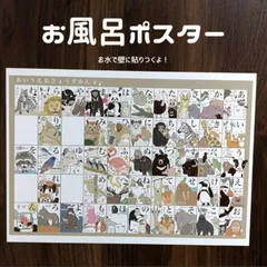 【A3お風呂】あいうえお表ずかんお風呂ポスターのサムネイル