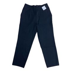 定価48,400円 COMME des GARÇONS HOMME 縮絨加工 スラックス 1プリーツパンツ イージーパンツ ジップフライ HN-P105 BLACK L GARCONS コムデギャルソンオム パンツ PANTS ブラック 黒 Large エル