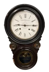 詳細不明 ジャンク 古いボンボン時計 丸型 欅 けやき 天然木 替えゼンマイ付き 詳細不明 ジャンク 古いボンボン時計 丸型 欅 けやき 天然木