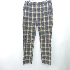 ◇ ⊇ SENSE OF PLACE チェック柄 ストレートパンツ サイズF ネイビー系 レディース E  【1409100044461】