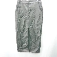 ◇ Θ ZARA フェイクレザー スリット加工 ロング丈 タイト スカート サイズS ブラック レディース E  【1409100068962】