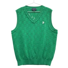 サイズ：2 PEARLY GATES パーリーゲイツ 2023年モデル バックロゴ ニットベスト  グリーン系 [240101524455] ゴルフウェア レディース ストスト