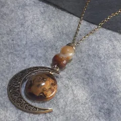 451.黒珊瑚(ブラックコーラル)と瑪瑙のネックレス