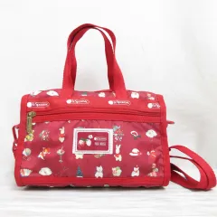 レスポートサック LesportSAC x ピンクハウス PINK HOUSE ミニボストン ハンド バッグ 2WAYショルダー 赤 レッド