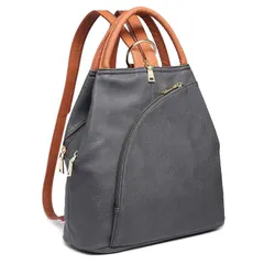 [グッシオ ベーシック] 3way リュック レディース 軽量 ショルダーバッグ 手提げ バックパック レザー 大人 通勤 リュック 120406(ダークグレー) 0