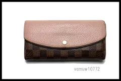 近年モデル希少美中古■LOUIS VUITTON ダミエ ポルトフォイユノルマンディ レザー 2つ折り長財布 ルイヴィトン■0515hj39904