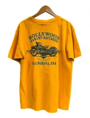 ハーレーダビットソン Harley-Davidson 00s 00's ©2004 バイク バイカー モーターサイクル バックプリント アメリカ製 MADE IN USA US古着 黄色 Tシャツ イエロー Lサイズ 101MT-4527