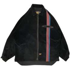 Quiksilver(クイックシルバー) 90's oversized corduroy blouson オーバーサイズ コーデュロイ ブルゾン ジャケット サーフ ヴィンテージ M ブラック LEFT COAST KULTURE Y2Kのサムネイル