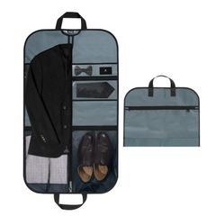 pack all ガーメントバッグ スーツ収納 型崩れ防止 軽量 防塵 撥水 手提げ スーツバッグ 洋服 コート ドレスカバー キャリーバッグ 持ち運び ガーメントケース 冠婚葬祭 ビジネス 出張 営業 就活 出勤 男女兼用 グレー