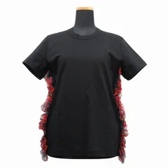 極美品 20AW ノワールケイニノミヤ  kei ninomiya コムデギャルソン COMME des GARCONS フリル Tシャツ カットソー 半袖 アーカイブ 3F-T004 サイズM 黒 ブラック レディースのサムネイル