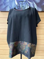 着物リメイク 絽 大島紬 ブラウス ベスト