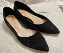 【美品・値下げしました】QUERCIOLI パンプス ブラック サイズ37（23.5cm）