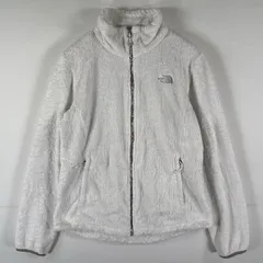 古着 ザ・ノースフェイス THE NORTH FACE フルジップフリースジャケット ワンポイント ボア アウトドア M  ホワイト レディース