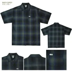 新品 CALTOP キャルトップ カルトップ メンズ 半袖シャツ 2000 OMBRE SHORT SLEEVE SHIRTS オンブレ ショートスリーブシャツ ネイビー/グレー チカーノ 西海岸 ゆるダボ ロサンゼルス USA製 MEXICO製 大きいサイズ