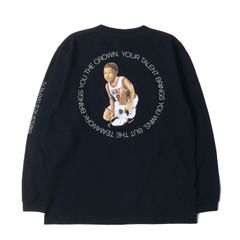 美品 APPLEBUM アップルバム Tシャツ サイズ:M 21SS mami 少年イラスト ロングスリーブ Tシャツ Barcelona 92 Boy L/S T-shirt ネイビー 紺 トップス カットソー 半袖【メンズ】