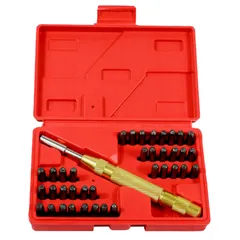 S.fields.inc 文字ポンチ アルファベット & 数字 37文字 打刻印セット 刻印ポンチ 37PCS 3mm 