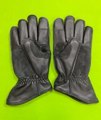 裏地付バイク用定番手袋 レザーグローブ 牛革グローブ  本革グローブ　スマホ対応