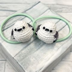 ハンドメイド　ヘアゴム　シマエナガ　2点セット