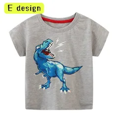 送料無料 Eタイプ 半袖Tシャツ 発色加工 蛍光加工 カジュアル 恐竜柄 宇宙柄 プリントT キッズ服 男の子 韓国子供服 80cm 90cm 100cm 110cm 120cm 130cm
