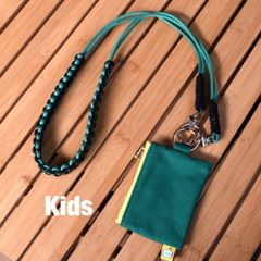 キッズショルダー　パラコードショルダー　グリーン×ブラック