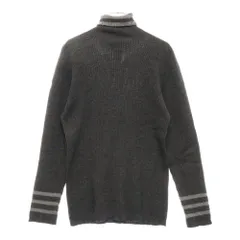 Yohji Yamamoto POUR HOMME (ヨウジヤマモト プールオム) ウール ハイネック 長袖 ニットセーター グレー HY-K62-946のサムネイル