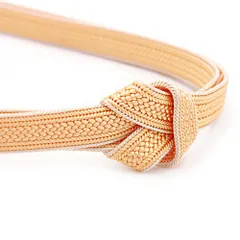 帯締め 三分紐 正絹 翠嵐工房 紅梅組 ベージュ サーモンピンク オレンジベージュ オフホワイト 日本製 新品 未使用 お洒落着 No.10-5851