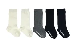 5足組靴下 子供用リブ風ハイソックス 9cm フィロワ - 14cm 1-3歳用 スベリ止め付