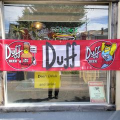 ロングサイズ　タペストリー　フラッグ　バナー　duff1 アメリカン　ガレージ　看板
