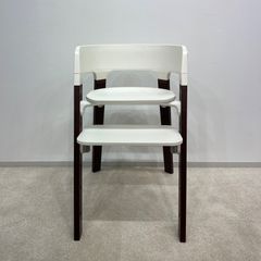 【美品】ストッケ STOKKE ステップス チェアー ホワイト×ダークブラウン