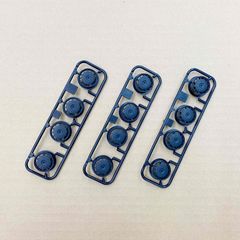 ミニ四駆　中径ローハイトホイール（ディッシュ／穴ありタイプ／ブラック）３個セット