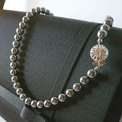 黒蝶パール風ネックレス