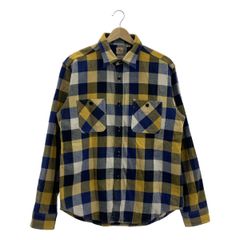 SUGAR CANE / シュガーケーン | コットン チェック フランネル ワークシャツ | L | イエロー/ネイビー | メンズ