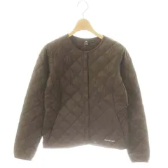 モンベル Montbell スペリオダウンラウンドネックジャケット アウター ロゴ刺繍 M カーキブラウン /DO ■OS