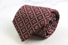 クリスチャンディオール ブランド ネクタイ シルク ペイズリー柄 総柄 格子柄 PO メンズ ブラウン Christian Dior 【中古】