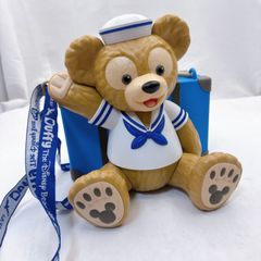 【美品・ストラップ付】ダッフィー ポップコーンバケット 東京ディズニーシー限定 ディズニー グッズ お土産 レア かわいい お菓子ケース コレクション 収納ケース トートバッグ風 キャラクターグッズ Duffy Disney Bear TDS