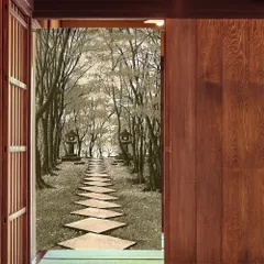 【MINIBOX のれん制作工房 正規販売店舗】【匿名配送 ネコポス 全国送料無料】のれん「石灯籠」85x150cm【日本製】スタジオジブリ 家紋 トトロ 千と千尋の神隠し 風景 景色 和柄 和風目隠し